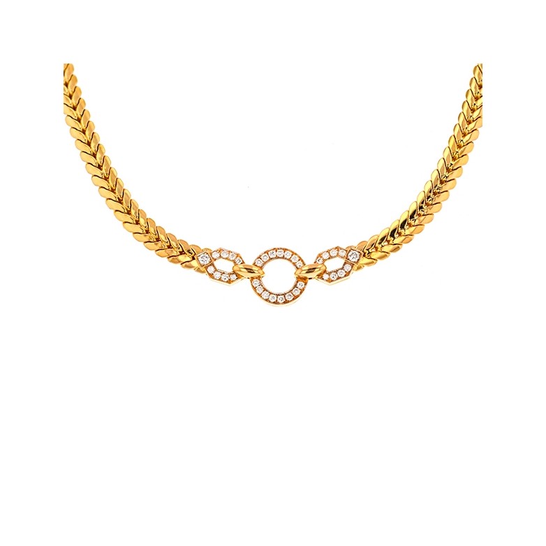 Acheter Collier diamants 1.44 carat or jaune 63.39g Bon état - 11000 Collier diamants 1.44 carat or jaune 63.39g Bon état - reconditionné disponible sur Gemme Les Bijoux